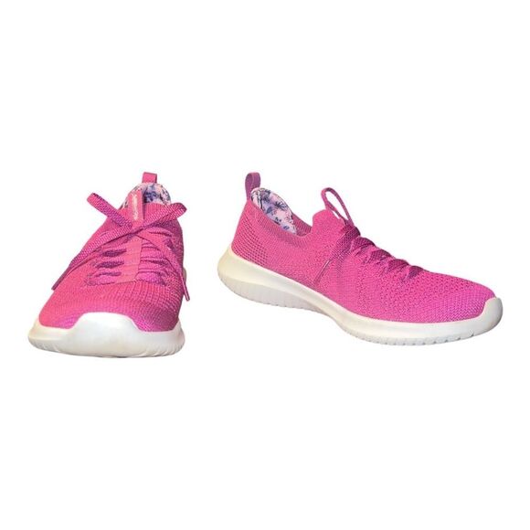 Skechers Women's Ultra Flex Washable Slip Ons Flourishing View Raspberry Pink 5M - Picture 1 of 10